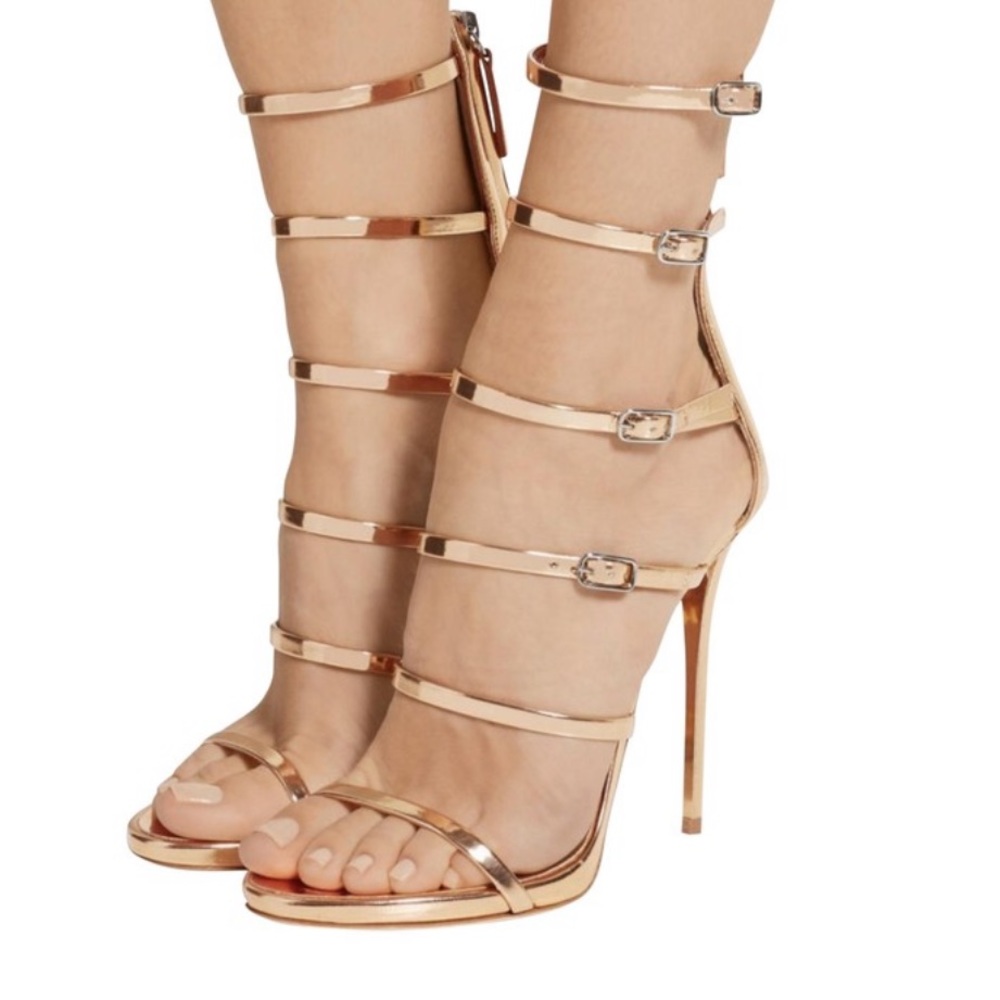 Giuseppe Zanotti Rose Gold Strappy Sandals